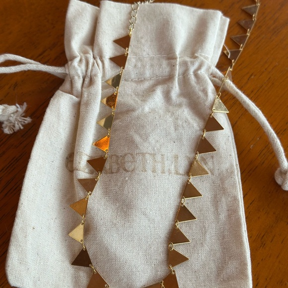 Elizabeth Lyn Gold Triangle Necklace - Picture 3 of 4